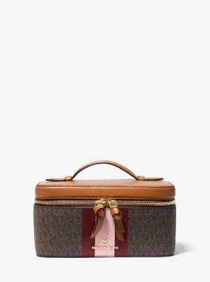 MICHAEL KORS Medium Logo Stripe Trunk Travel Case 